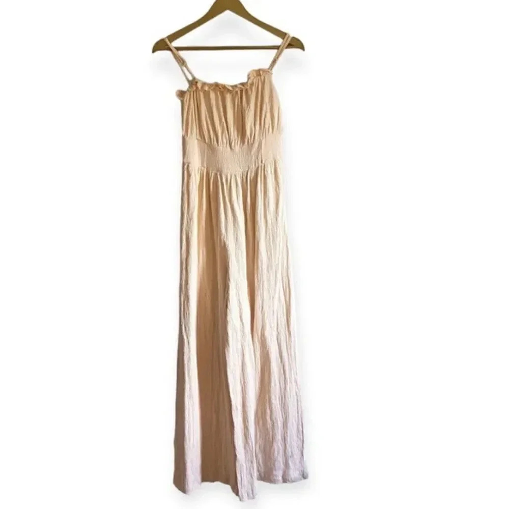 Asos Light Pink Wide Leg Jumpsuit